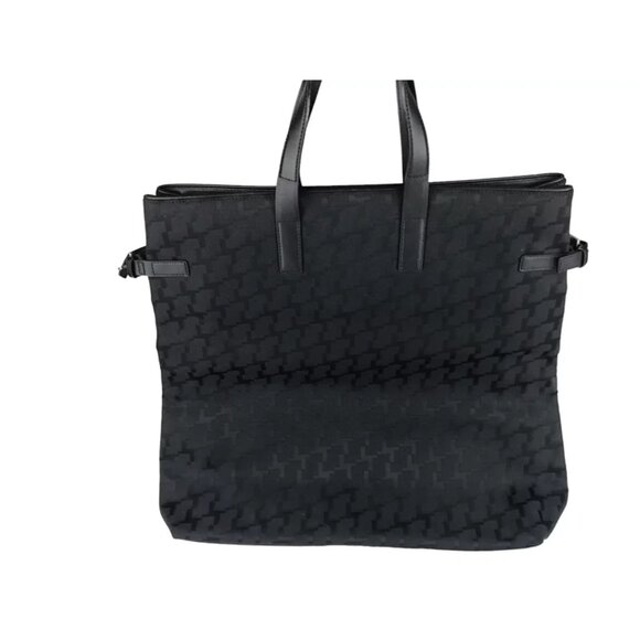 Lancel Women Black Inner Zip Pocket Adjustable Double Handles Tote Bag - Picture 3 of 10